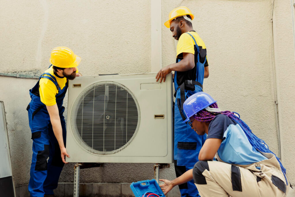 team-replacing-old-air-conditioner